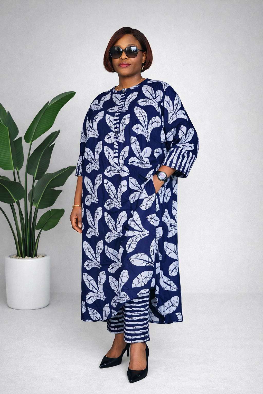 Ankara Kaftan and pants set