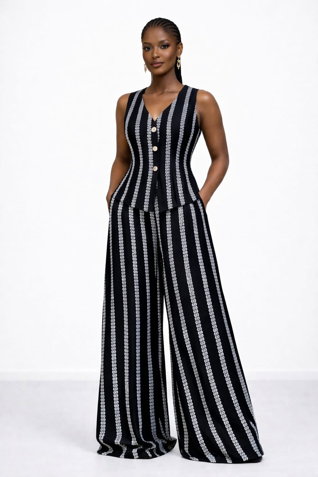 Ankara Palazzo Two-Piece Set.