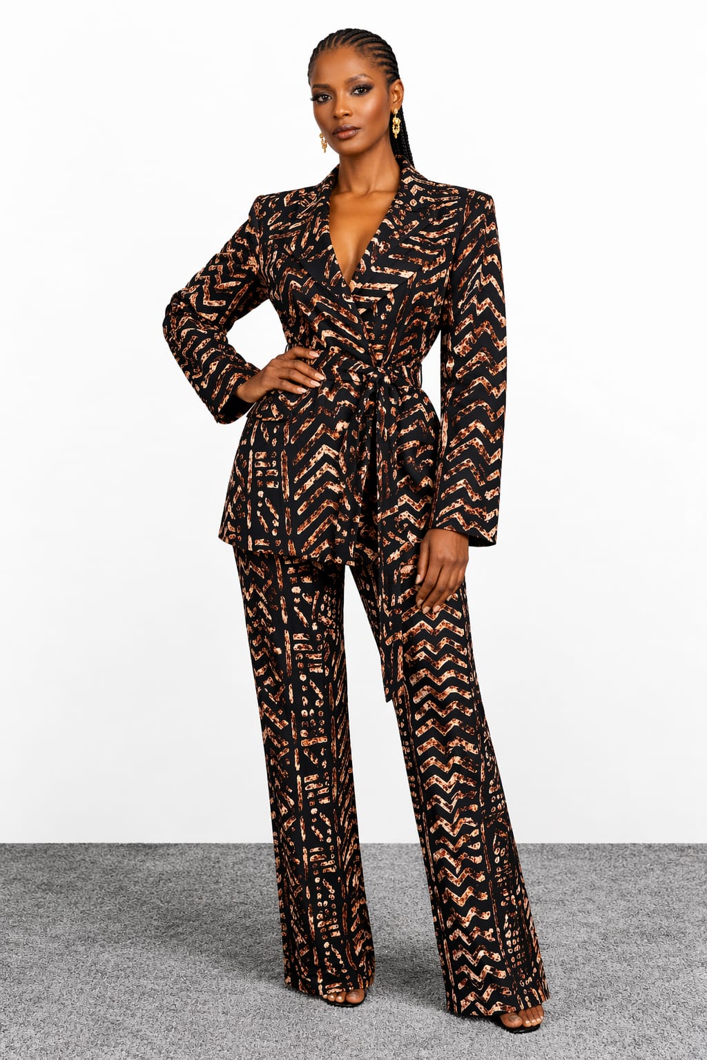 Signature Tribal Prints Suit Set (Structured Fit)