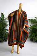 Tribal Aso-Oke Detail Kimono Set (2-Piece)  Pricing Notice: Kimono only – $80 | Full set (Kimono + Pants) – $110