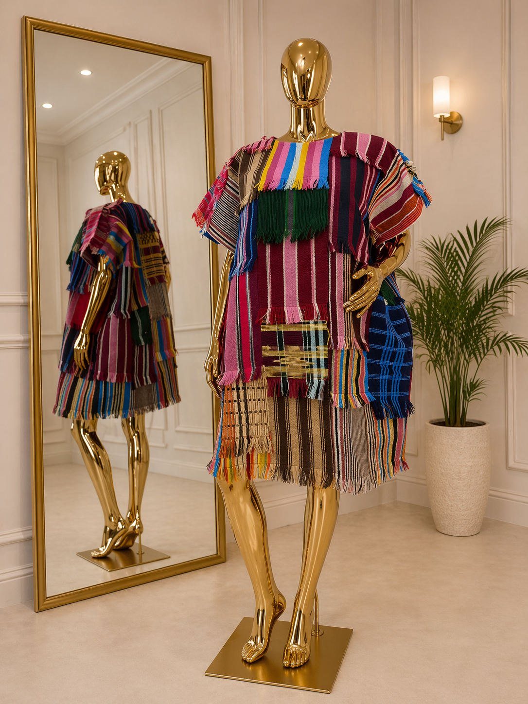 Patchwork Aso-Oke Mini Bubu – Handwoven Mix.