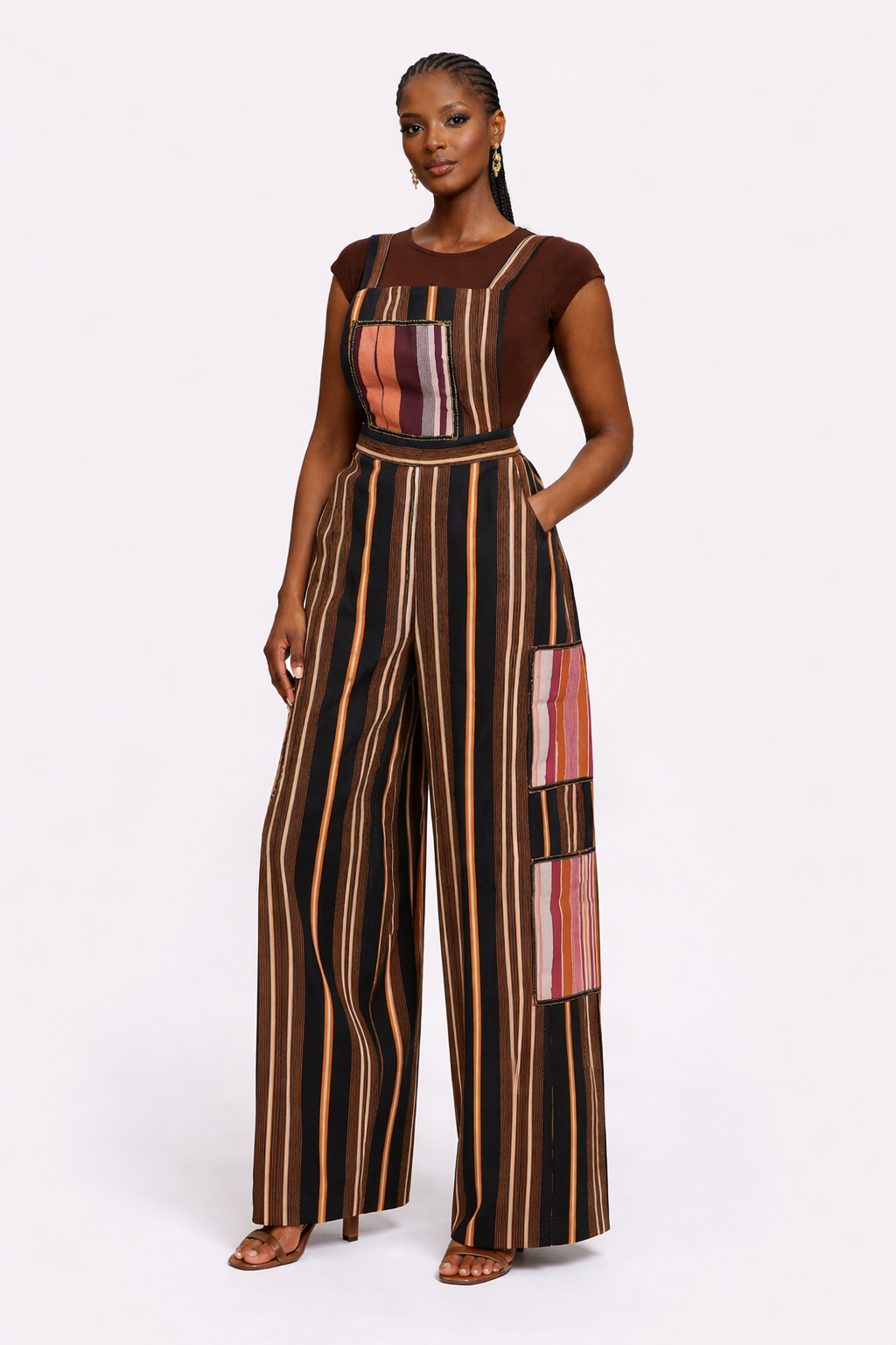 Aso-Oke Patch Overall (Dungaree Style)
