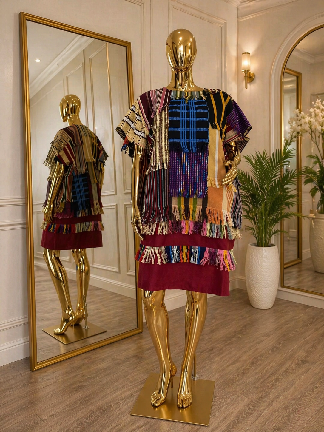 Patchwork Aso-Oke Mini Bubu – Handwoven Mix.