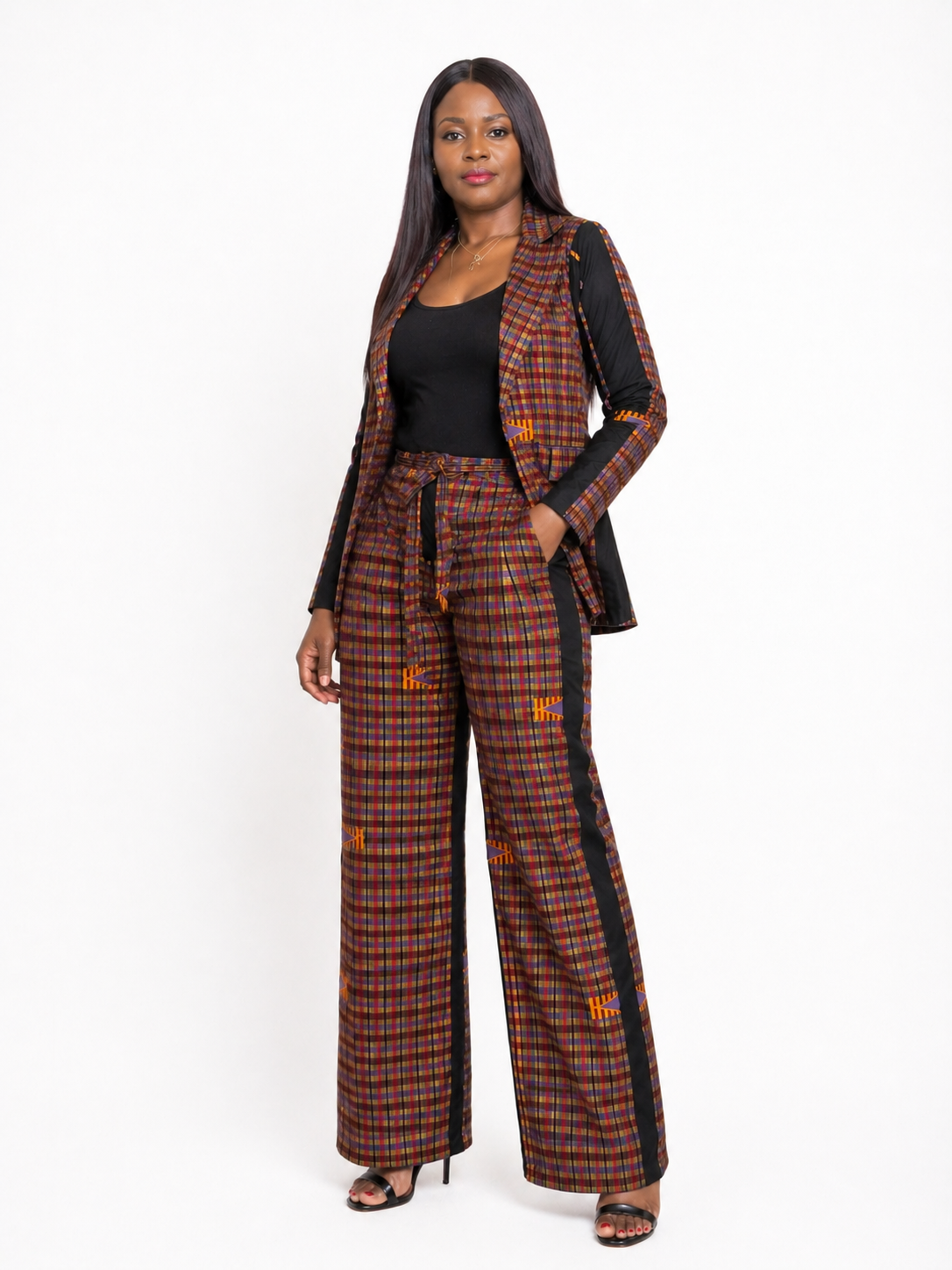 Tribal Print Jacket & Palazzo Set