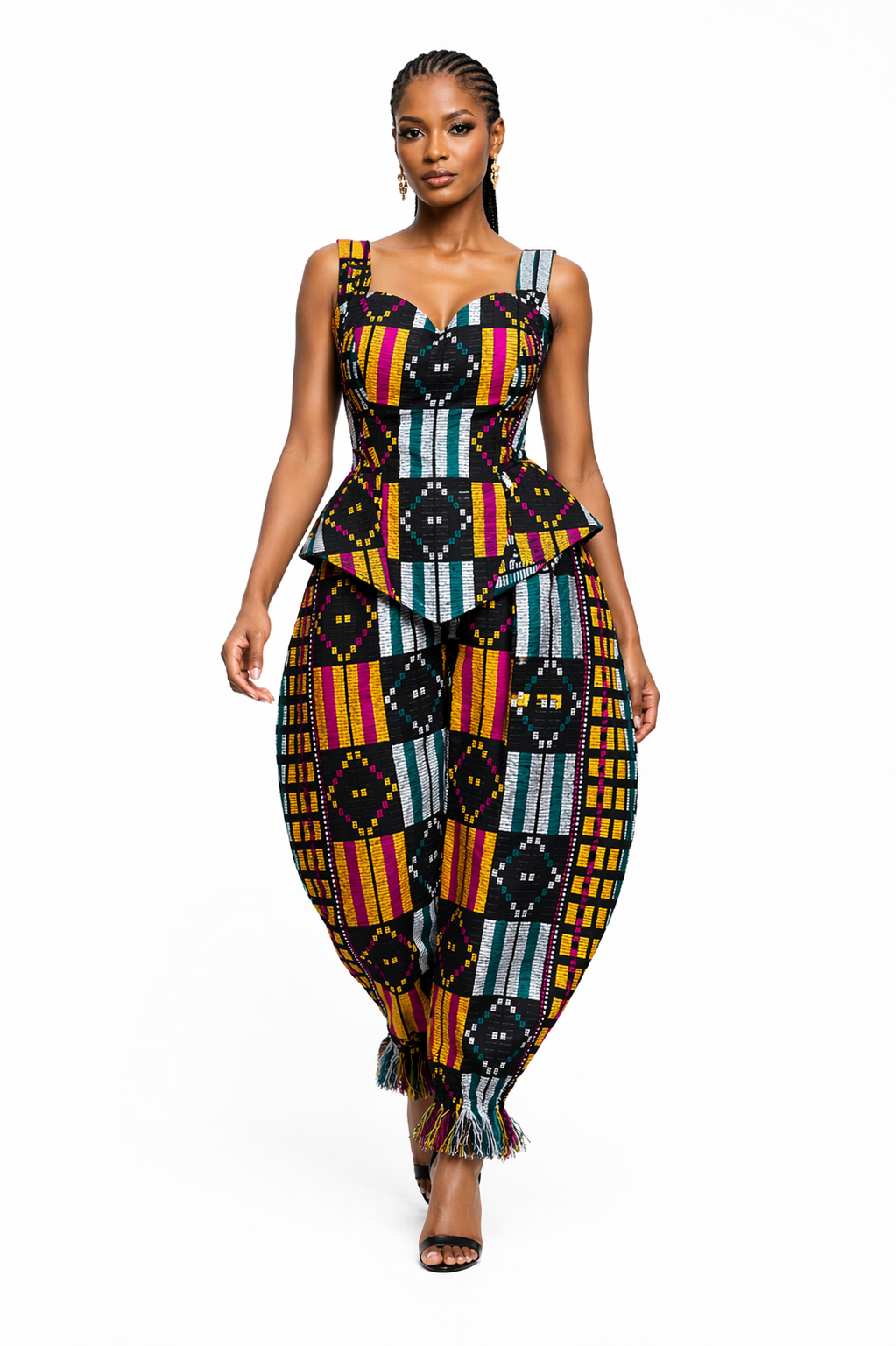 Akwete Peplum Set – Barrel Pants