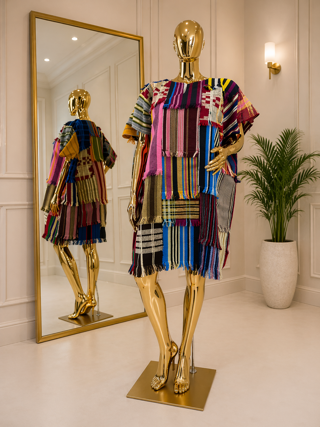 Patchwork Aso-Oke Mini Bubu – Handwoven Mix.