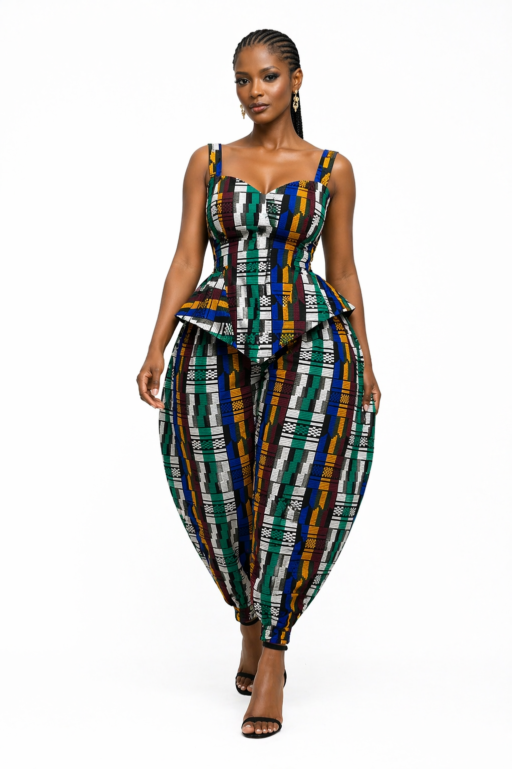 Akwete Peplum Set – Barrel Pants