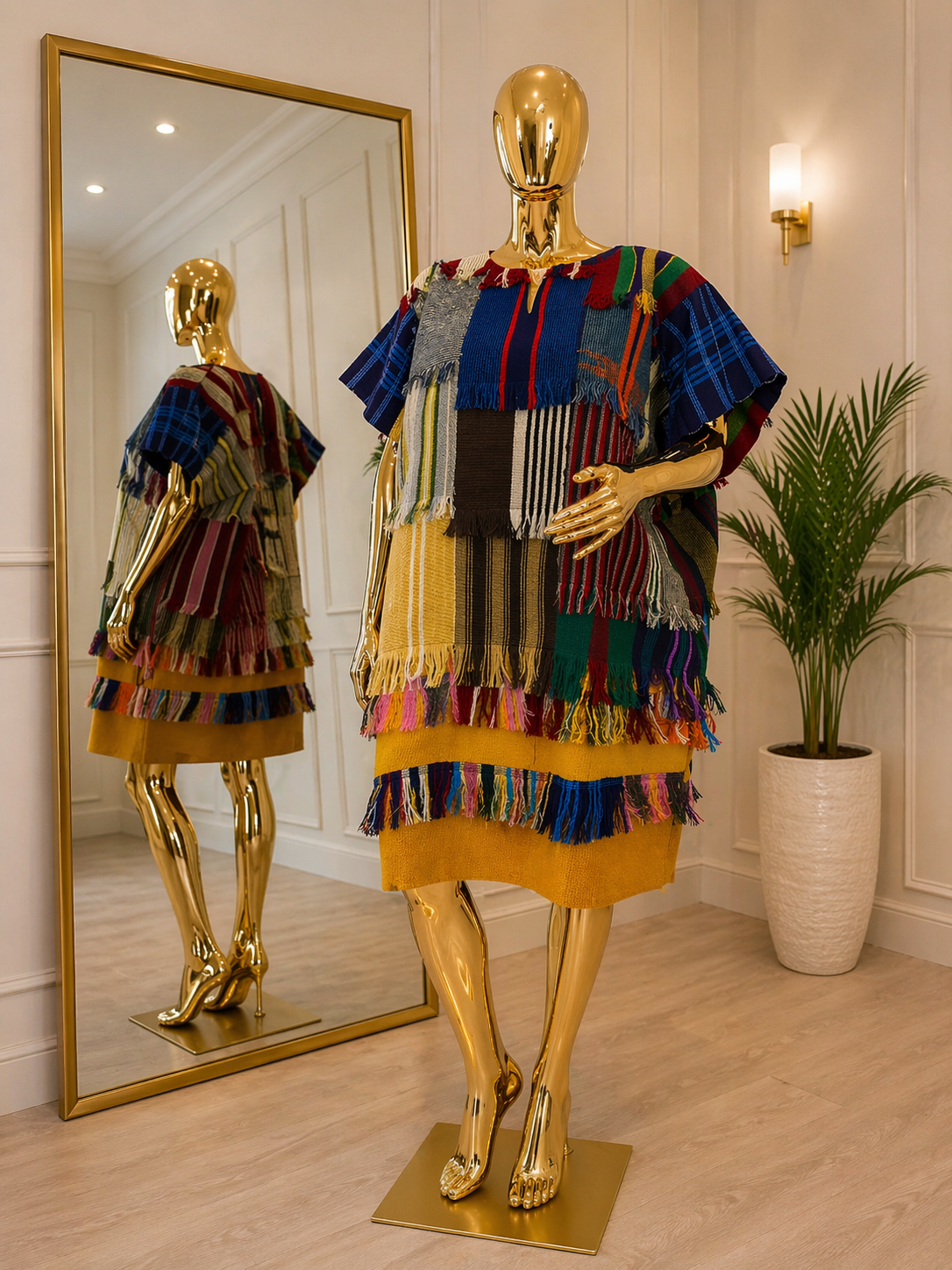 Patchwork Aso-Oke Mini Bubu – Handwoven Mix.