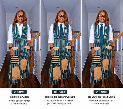 Artisanal Striped Barrel Jumpsuit with Fringe Details and Pockets