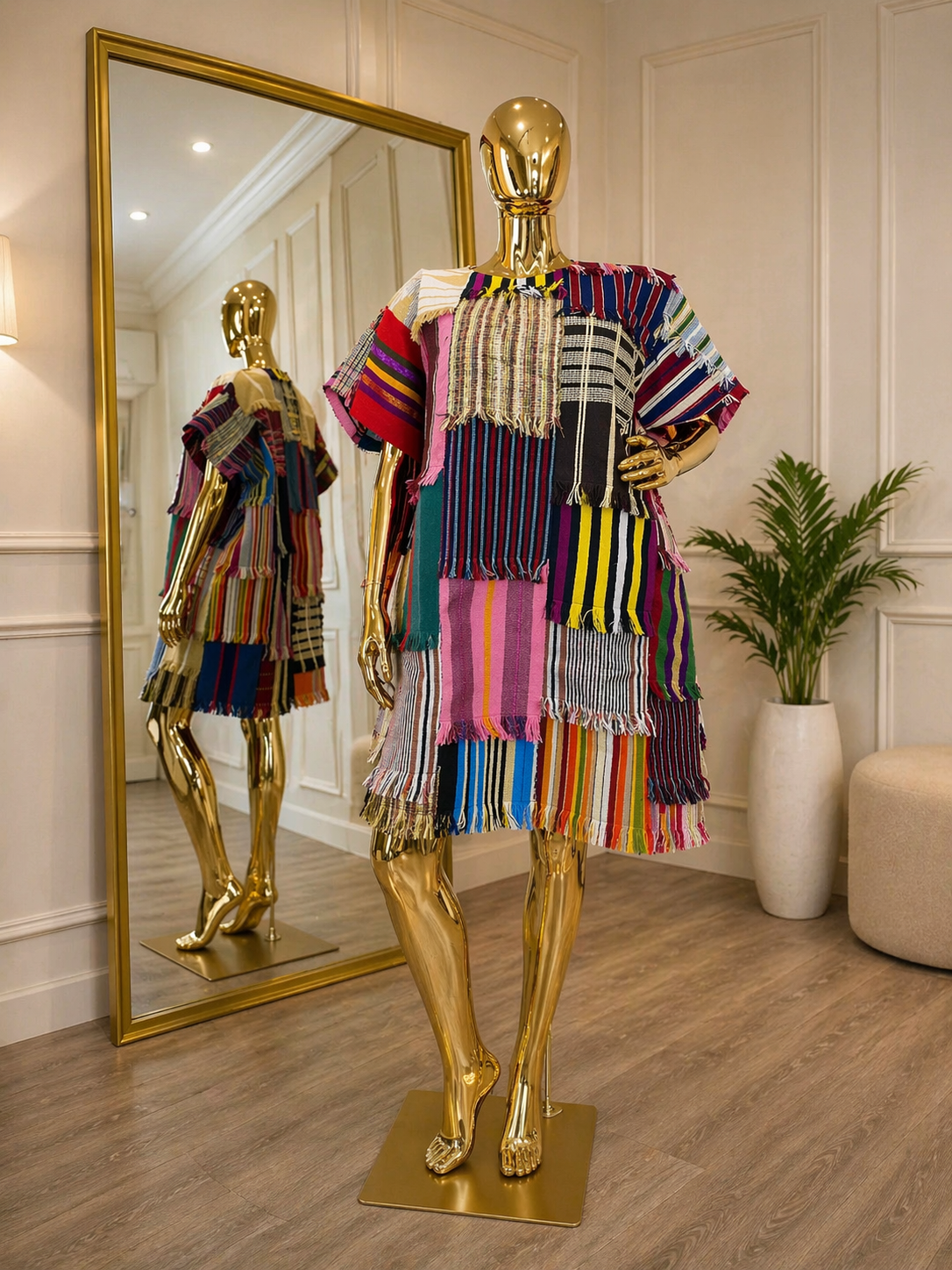 Patchwork Aso-Oke Mini Bubu – Handwoven Mix.